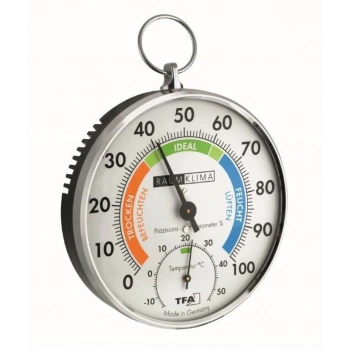 Metal halkalı analog termo-higrometre