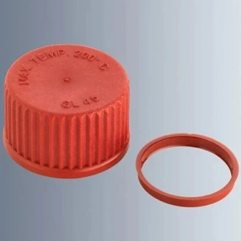 Otoklavlanabilir Cam Şişeler için Kırmızı Halka, Teflon, GL 32