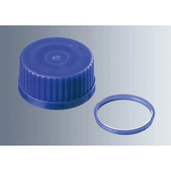 Otoklavlanabilir Cam Şişeler için Mavi Kapak, PP, GL 45
