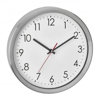 Paslanmaz çelik çerçeveli analog duvar saati