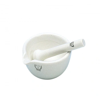 Porselen Havan, İçi Sırsız, 100 ml, Havan Eli Hariç, Çap: 80 mm, Yükseklik: 50 mm 10 Adet Paket