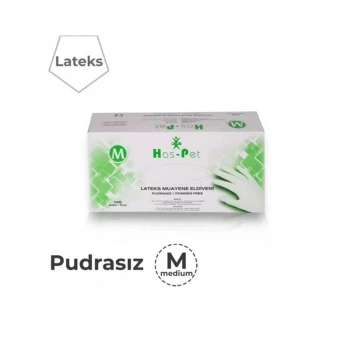 Pudrasız Lateks Muayene Eldiveni Medium