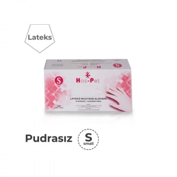 Pudrasız Lateks Muayene Eldiveni Small