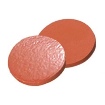 Septa13,7mm, Natural Kauçuk Kırmızı-Turuncu/Tef Şeffaf, 60° Shore A, 1,3mm 100 Adet