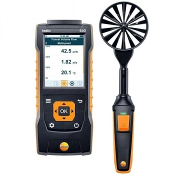 Testo 440 Bluetoothlu (100 mm) Rüzgar Hızı Ölçer (0563 4403)