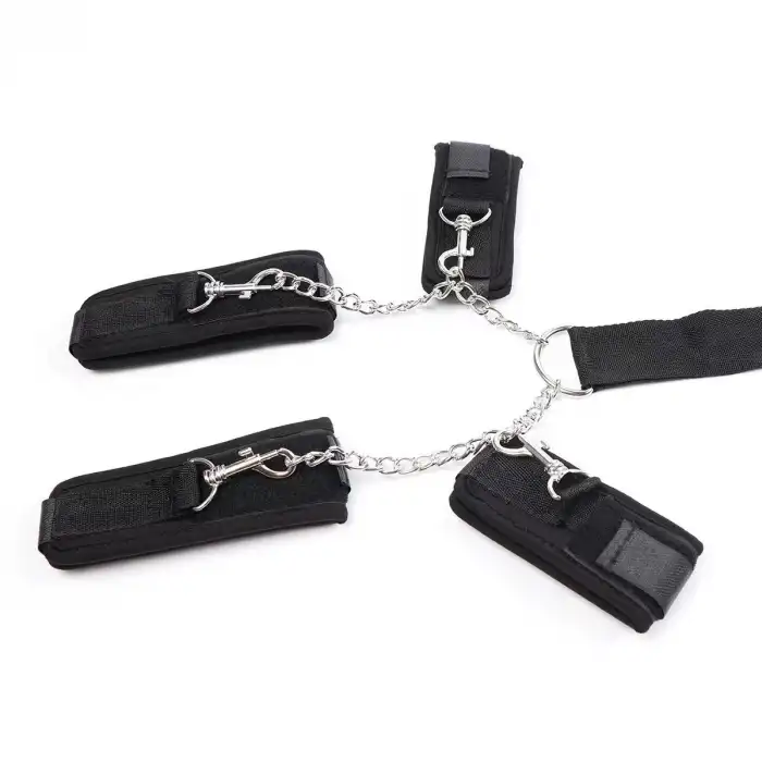 Ağız Toplu El Ayak Bağlama Kemeri Siyah