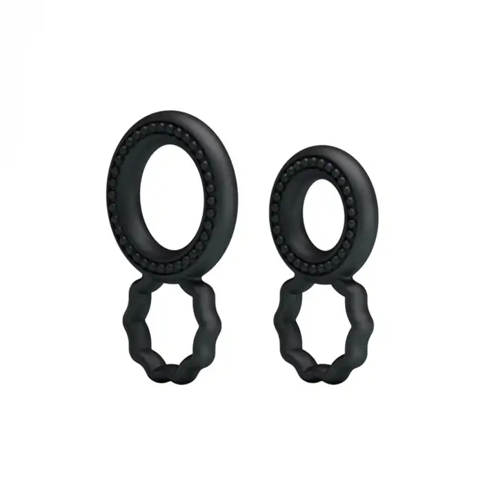 Baile Çift Halkalı Silikon Penis Halkası Seti 2 Boy