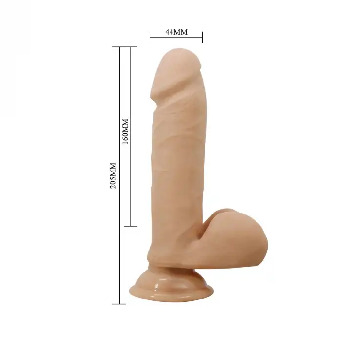 Baile Oliver 9.5” Damar Dokulu Realistik Vibratör Dildo Kumandalı