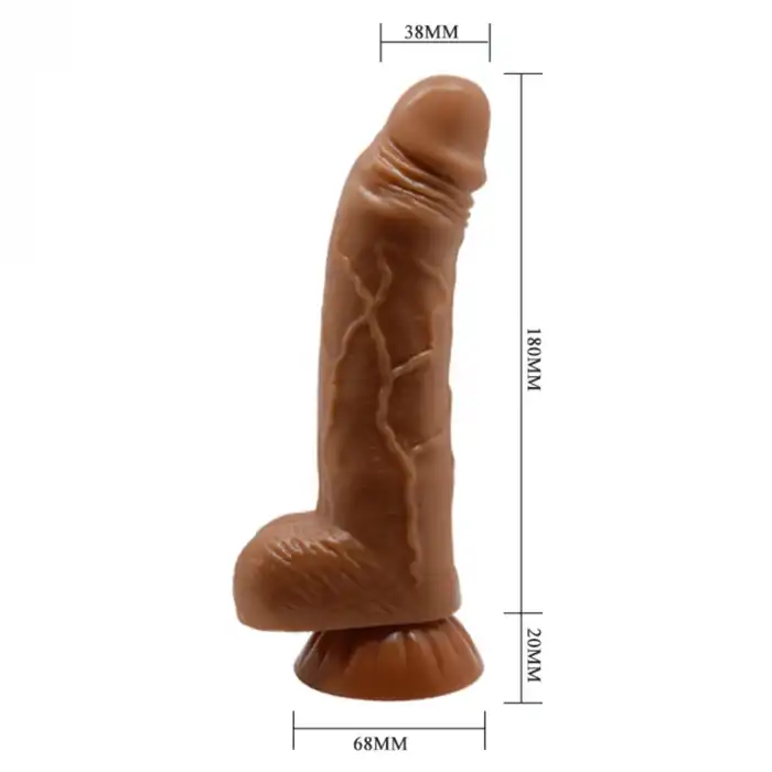Baile RealDeal Ten Dokulu Süper Yumuşak Realistik Vantuzlu Dildo  20 cm