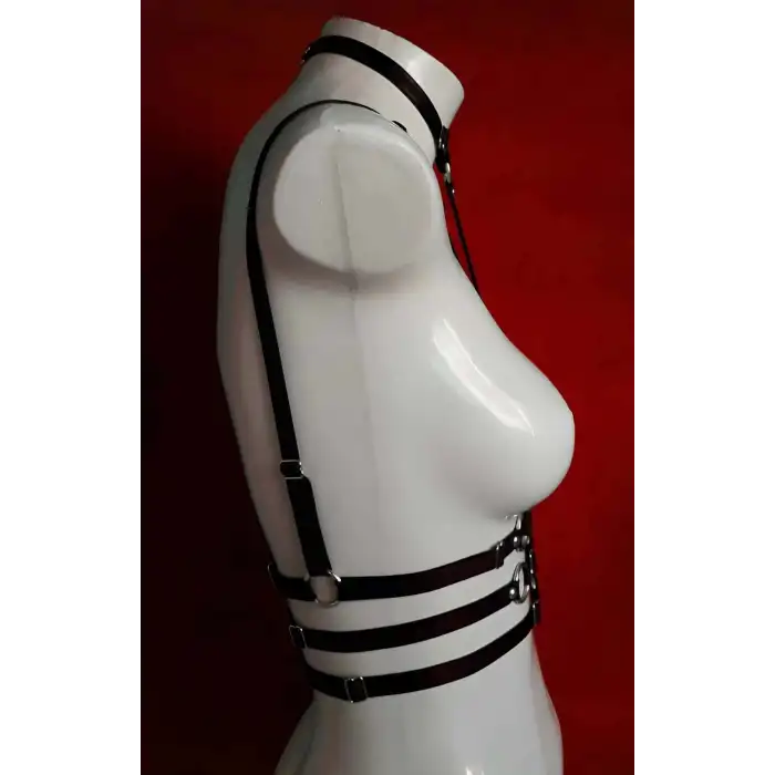 Bayan İç Giyim - Bayan Fantazi Giyim - Bayan Lastik Göğüs Harness - APFT569