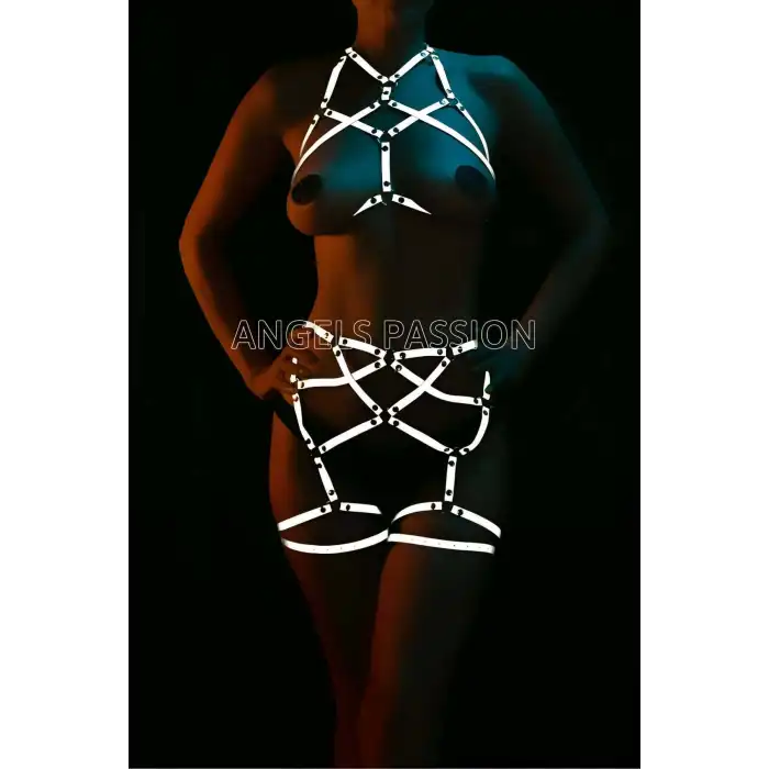 Bayan İç Giyim Karanlıkta Parlayan Harness - APFT415