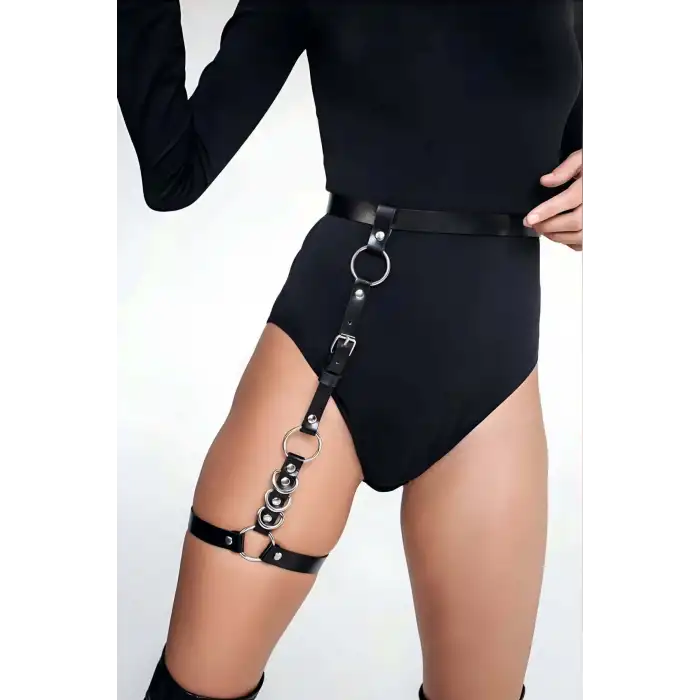 Bel Ve Bacak Detaylı Deri Harness - APFT773