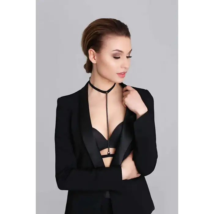 Boyun Bel Arası Zincirli Seksi Choker - APFT48