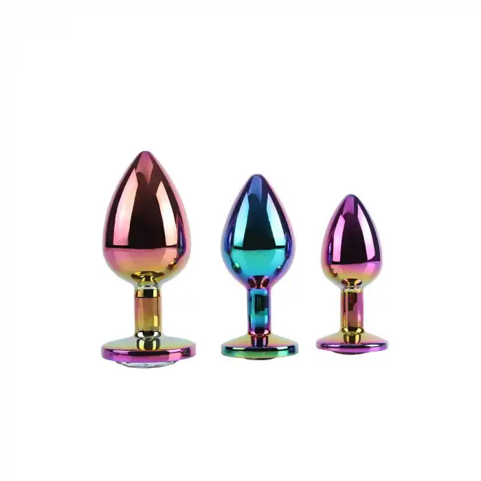 Chisa Rainbow Gem 3’lü Metal Anal Plug Seti