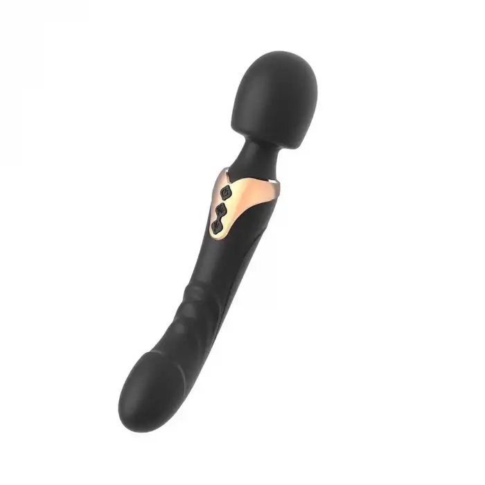 Çift Başlı Wand Vibratör Kırmızı – Esnek Başlıklı, Suya Dayanıklı, Silikon Masaj Aleti