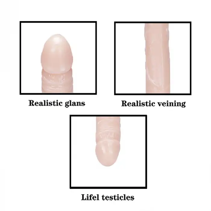 Çift Uçlu Realistik Dildo – 38 cm