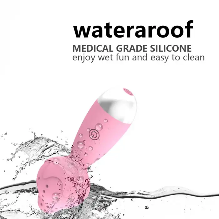 Çilek Başlıklı Mini Klitoral Masaj Vibratörü Pembe