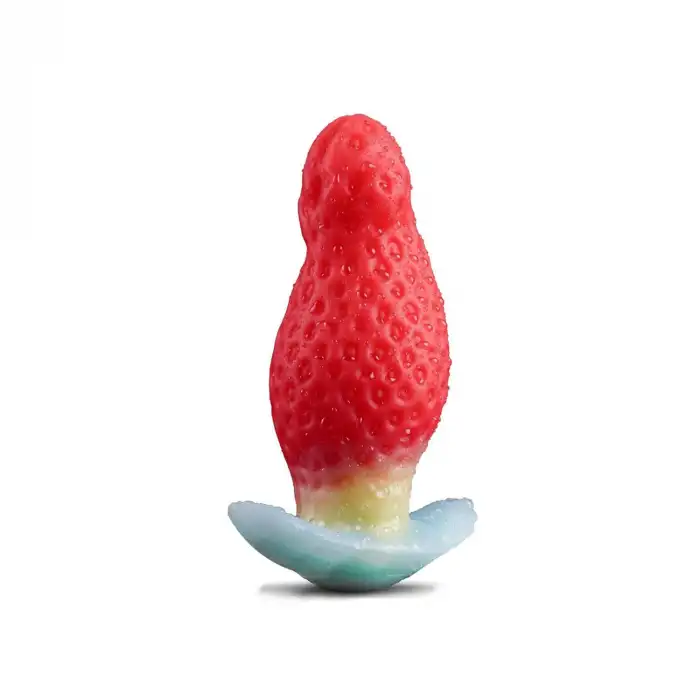 Çilek Tasarımlı Silikon Anal Plug Küçük – Renkli, Eğlenceli ve Konforlu Deneyim