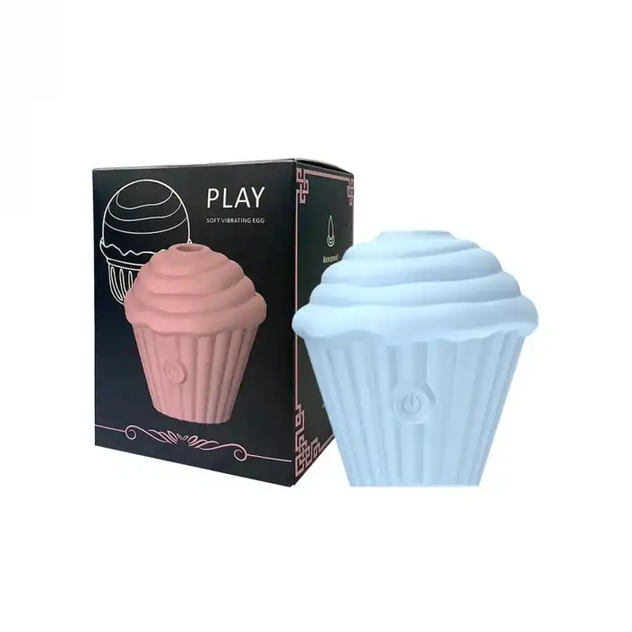 Cupcake Tasarımlı 5 Modlu Şarjlı Klitoral Uyarıcı Mavi