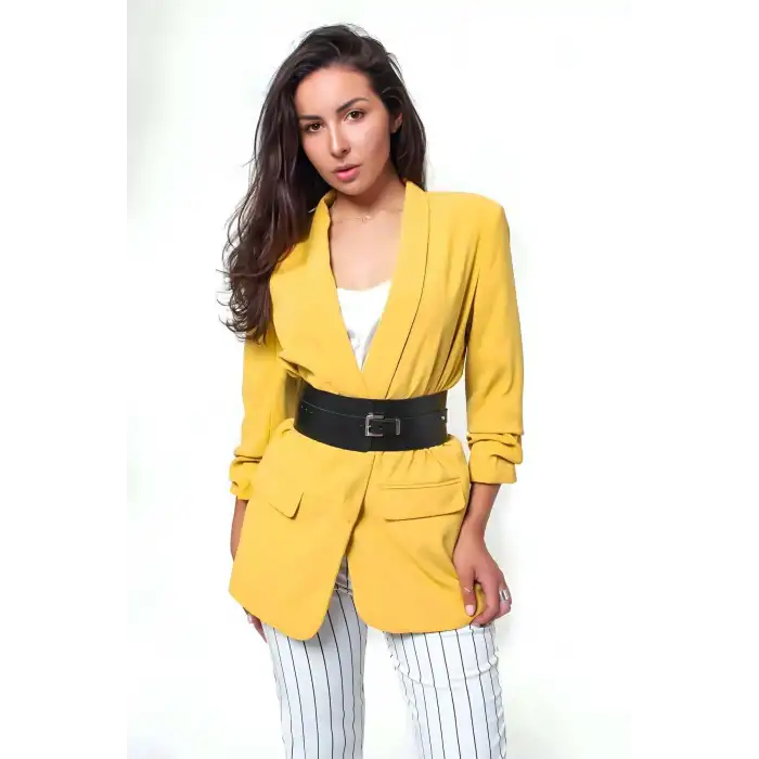 Deri Ayarlanabilir Korse Kemeri, Kalın Bel Kemeri - APFT1128