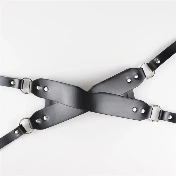 Deri Çapraz Göz Maskesi Ayarlanabilir Harness