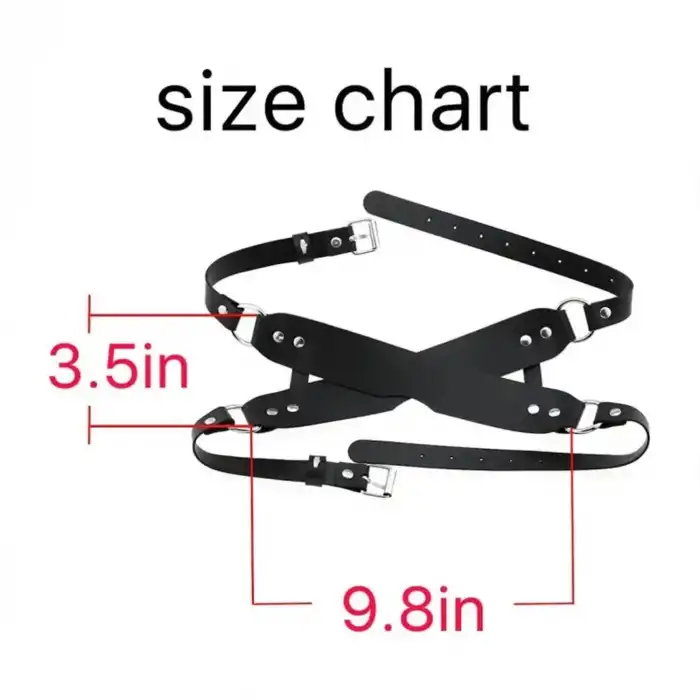 Deri Çapraz Göz Maskesi Ayarlanabilir Harness