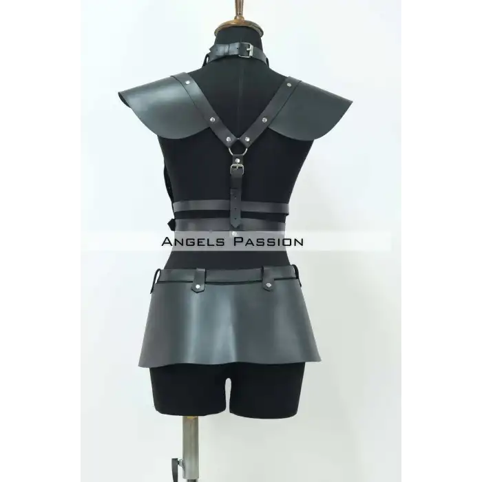 Deri Elbise Harness, Deri Etek ve Göğüs Elbise - APFT1371