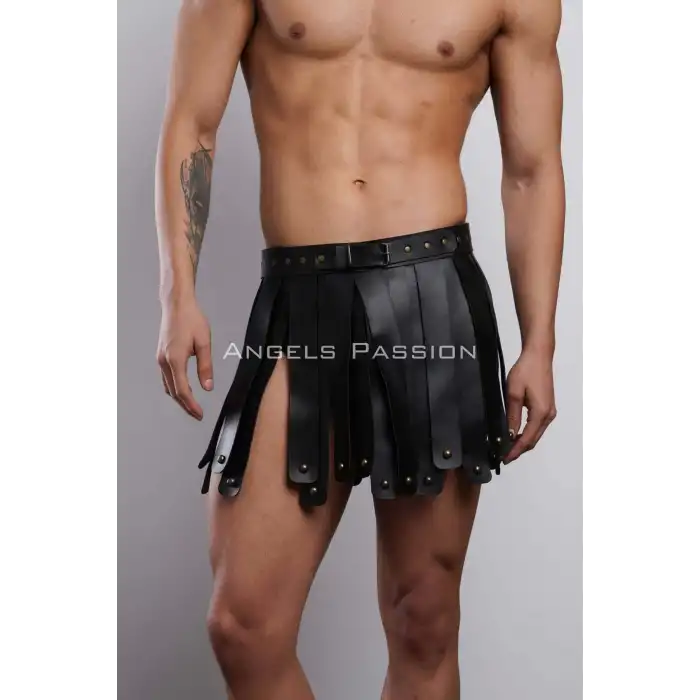 Deri Erkek Etek, Gladyatör Etek, Erkek Cosplay Kostüm - APFTM93