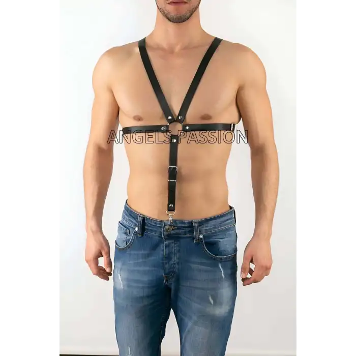 Deri Erkek Fantazi Giyim - Erkek Deri İç Giyim - Erotik Erkek İç Giyim - APFTM12