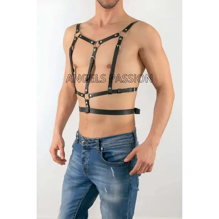 Deri Erkek Fantezi Giyim - Deri Erkek iç Giyim - Erkek Parti Giyim - APFTM40