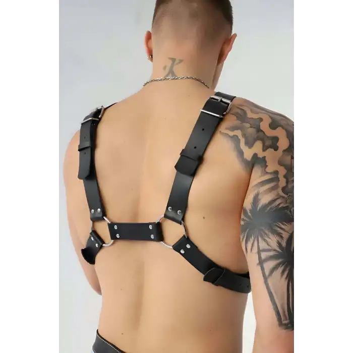 Deri Erkek Göğüs Kemer, Erkek Fantazi Aksesuar, Erkek Deri Aksesuar - APFTM148