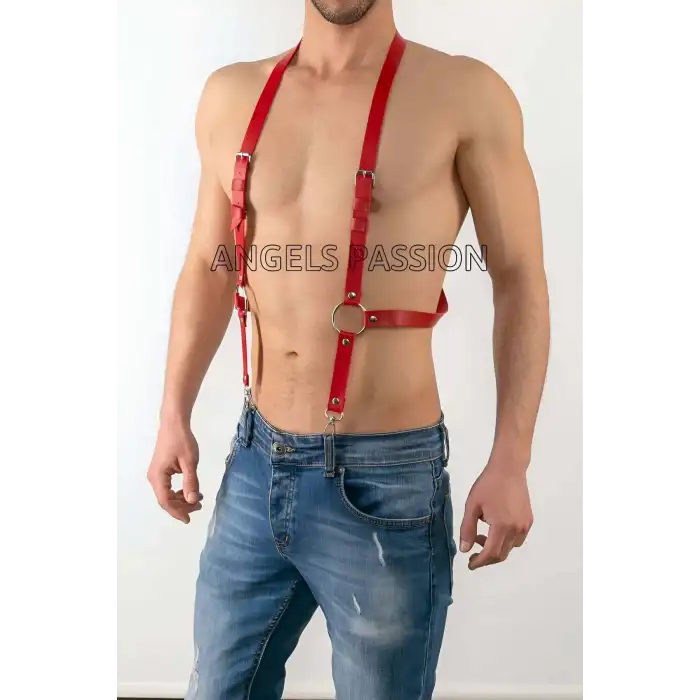 Deri Erkek Pantalon Aksesuar, Deri Erkek Harness - APFTM29