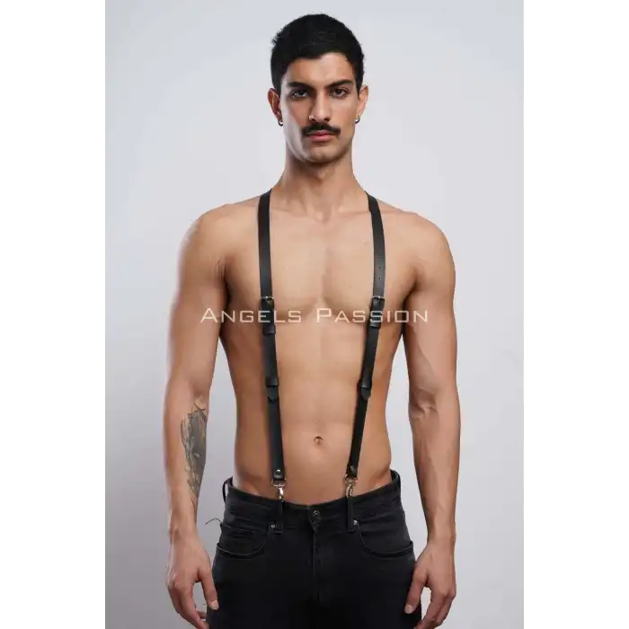 Deri Erkek Pantolon Kemeri, Erkek Askılı Kemer - APFTM37