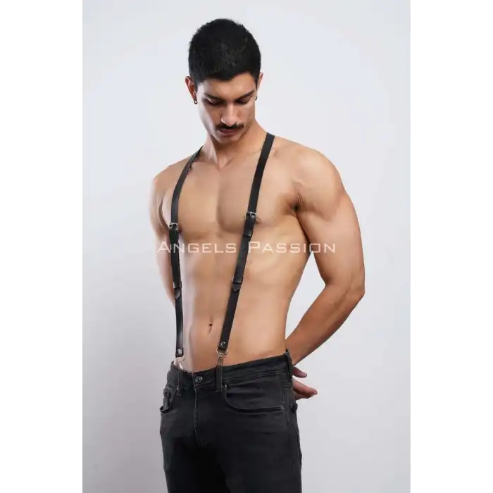 Deri Erkek Pantolon Kemeri, Erkek Askılı Kemer - APFTM37