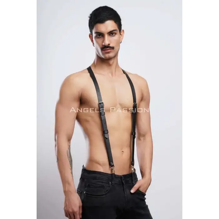 Deri Erkek Pantolon Kemeri, Erkek Askılı Kemer - APFTM37