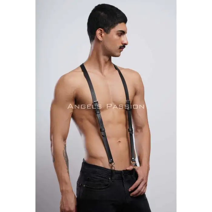 Deri Erkek Pantolon Kemeri, Erkek Askılı Kemer - APFTM37