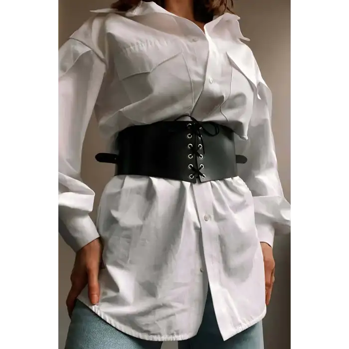 Deri Korse Kemer, Şık Deri Harness Kemer - APFT1127