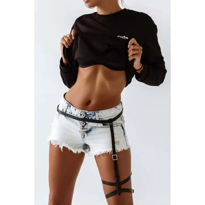 Deri Tek Bacak Harness, Deri Şort ve Etek Aksesuarı - APFT769