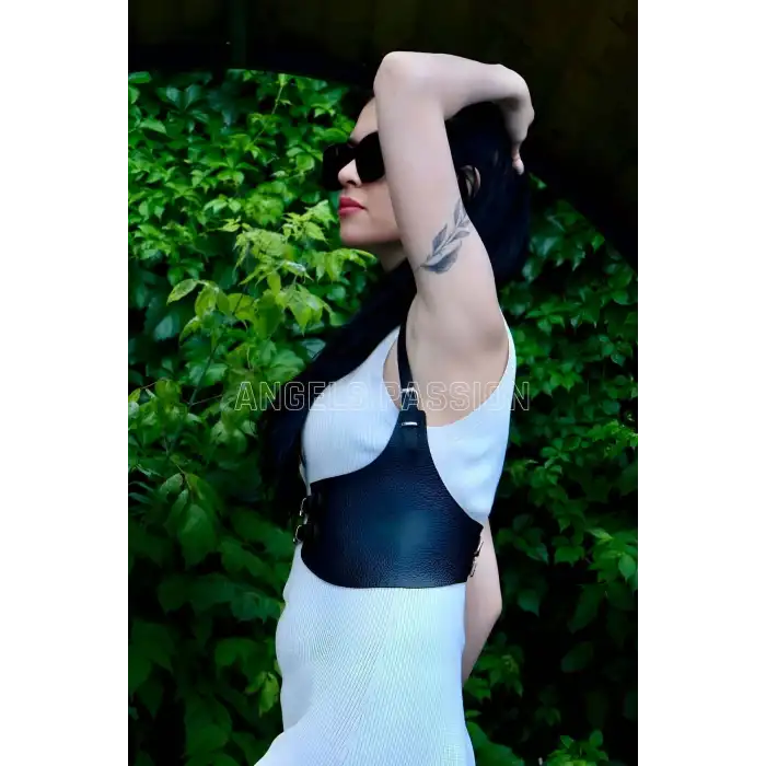 Elbise Kemeri, Gömlek Kemeri, Korse Kemer, Deri Göğüs Kemer Harness - APFT605