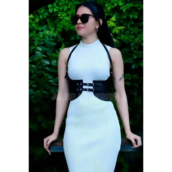 Elbise Kemeri, Gömlek Kemeri, Korse Kemer, Deri Göğüs Kemer Harness - APFT605
