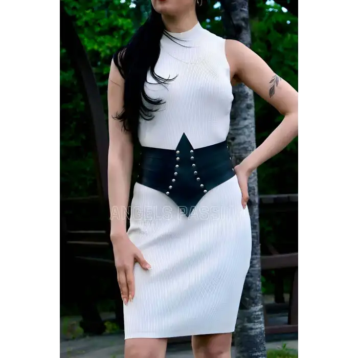 Elbise Üzeri Deri Korse Kemer, Elbise Kemeri, Gömlek Üzeri Kemer - APFT1087