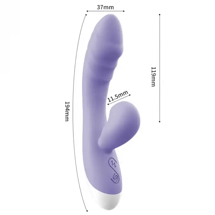 Emişli Curved Rabbit Vibratör Mor