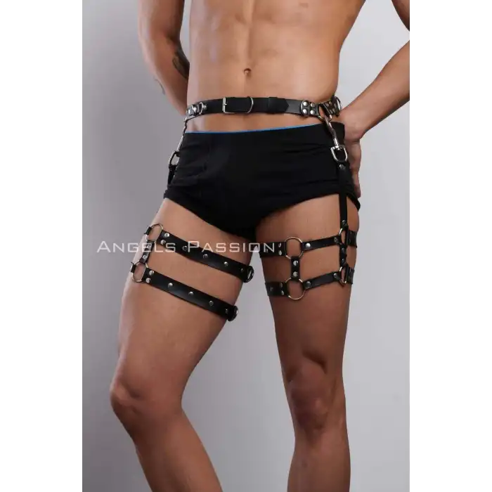Erkek Bacak Harness, Bacak Pantolon Kemeri, Erkek Kısa Jartiyer - APFTM94