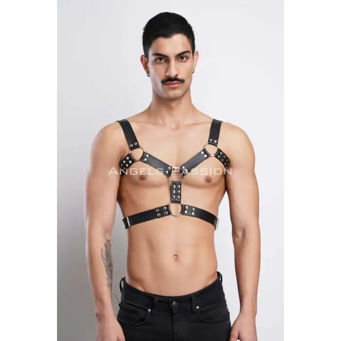 Erkek Deri Göğüs Harness, Erkek Parti Akseuar, Partywear - APFTM78