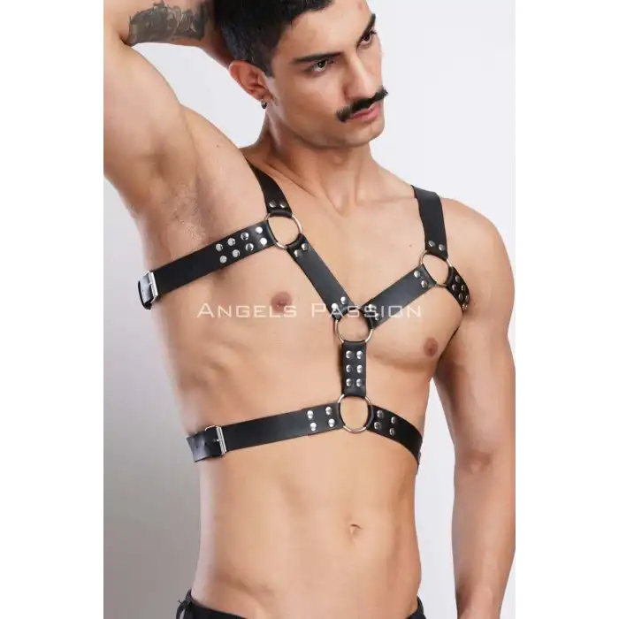 Erkek Deri Göğüs Harness, Erkek Parti Akseuar, Partywear - APFTM78