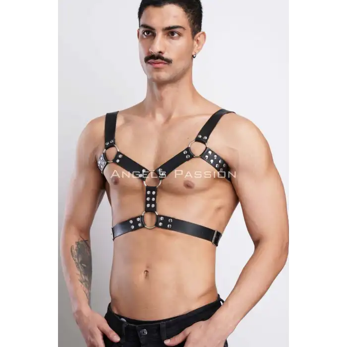 Erkek Deri Göğüs Harness, Erkek Parti Akseuar, Partywear - APFTM78