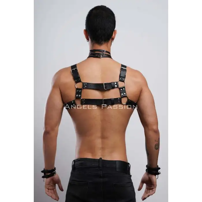 Erkek Fantazi Giyim, Erkek Partywear, Tecnowear, Erkek Göğüs Harness- APFTM55