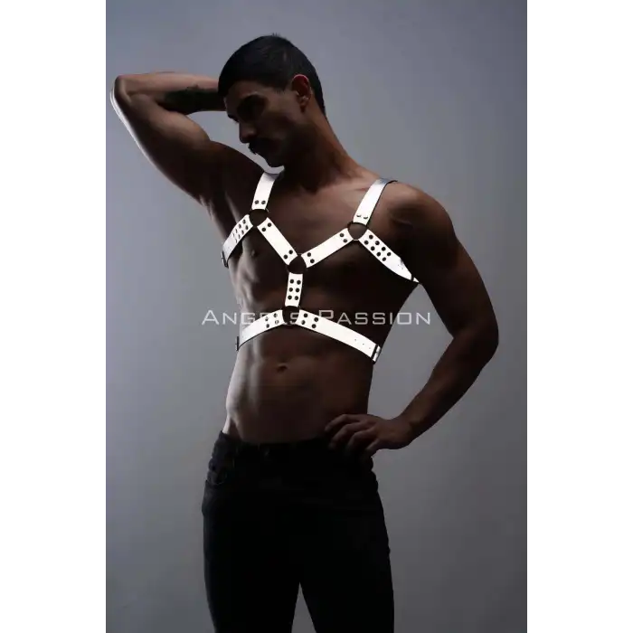 Erkek Göğüs Harness - Reflektörlü (Karanlıkta Yansıyan) Göğüs Harness - APFTM78