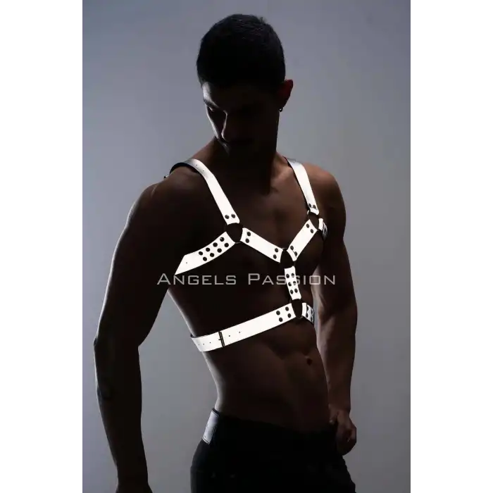 Erkek Göğüs Harness - Reflektörlü (Karanlıkta Yansıyan) Göğüs Harness - APFTM78