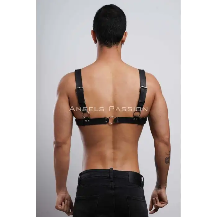 Erkek Parti Aksesuar, Clubwear, Deri Göğüs Harness, Erkek Fantezi Giyim - APFTM116